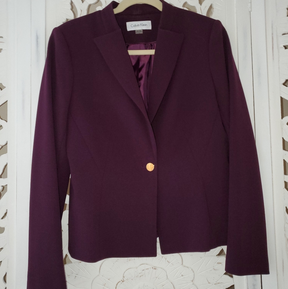 Calvin Kline Eggplant Blazer, Size 6